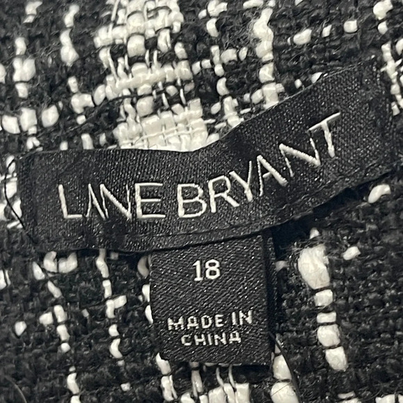 Lane Bryant Black & White Tweed Blazer With Gold Buttons Lined Front Pockets - Picture 6 of 8
